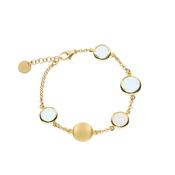 aquaforte le chicche bracelet with soap-shaped elements and aquamarine  faceted venitian glass image