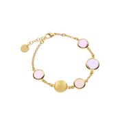 aquaforte le chicche bracelet with soap-shaped elements and pink faceted venitian glass