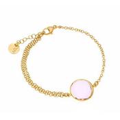 aquaforte le chicche bracelet with16mm baby pink  faceted venitian glass