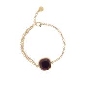aquaforte bracelet with central  faceted venitian glass 16x16mm available in different colours image