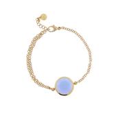 aquaforte bracelet with central  faceted venitian glass 16mm available in different colours