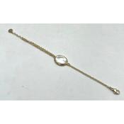 aquaforte mother of pearl oval inset bracelet