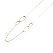 aquaforte catene long necklace with four oval elements in different sizes and light chain
