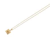 aquaforte i classici necklace with brushed big square pendant image