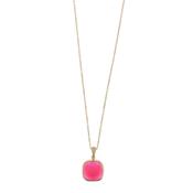 aquaforte caramelle reverse necklace with fuchsia  faceted venitian glass image