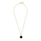 aquaforte tonde reverse necklace with black  faceted venitian glass pendant image