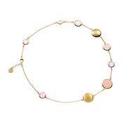 aquaforte le chicche neckl. with soap-shaped elements and pink faceted venitian glass