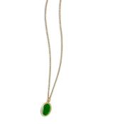 aquaforte caramelle ovali necklace with small bottle-green faceted venitian glass pendant image