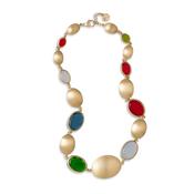 aquaforte caramelle ovali precious necklace with multicolor faceted venitian glass image