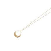 aquaforte lune necklace with brushed medium size pendant image