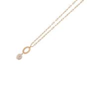 aquaforte perle vintage necklace with pendant made of a baroque pearl and a brushed oval image