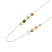 aquaforte coriandoli veneziani long necklace with multicolor  faceted venitian glass cm.93 image