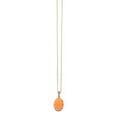 aquaforte caramelle ovali necklace with cognac colour  faceted venitian glass