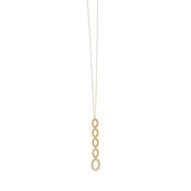 aquaforte vintage glamour pendant necklace with polished and satin oval plates image