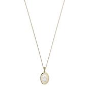 aquaforte mignon oval mother of pearl pendant