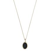 aquaforte mignon necklace with obal black faceted glass  pendant