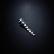 chiara ferragni crystal infinity love heart single long drop earring 400mm