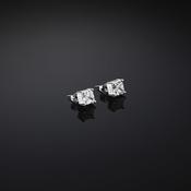 chiara ferragni classic silver plated crystal stud earring 6x6mm