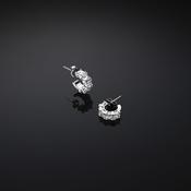chiara ferragni classic silver plated crystal hoop earring 12.8mm