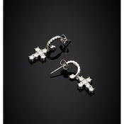 chiara ferragni croci earring cross wh cz+rh plated 23mm