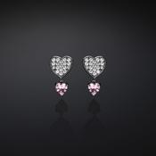 chiara ferragni silver heart stud earring