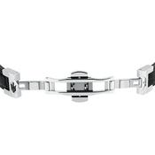 maserati jewels leather stainless steel bracelet blk leather blk 6.5x5.5cm image