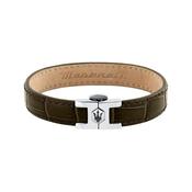 maserati jewels leather stainless steel bracelet dg leather bn 6.5x5.5cm image