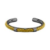 maserati jewels leather bangle ss dg leath ye 6.5x5.5cm image