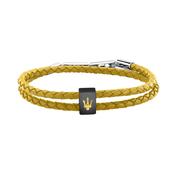 maserati jewels leather stainless steel bracelet dg+yg leather ye 38+3cm image