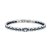 maserati jewels silver, blue, rose gold bracelet 210mm jewellery buckle