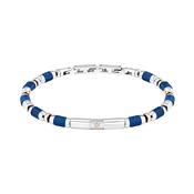 maserati jewels iconic bracelet blu agate &amp; ip rg 19+3cm