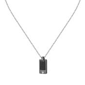 maserati jewels iconic pendant steel black cz black 45+5cm