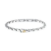 maserati jewels iconic bracelet stainless steel gold plated trident 18.5+3cm image