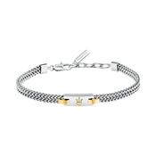 maserati jewels iconic bracelet stainless steel with ip gold plated 19+3cm