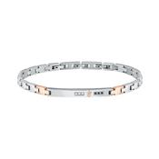 maserati jewels silver, rose gold bracelet 22cm jewellery buckle image
