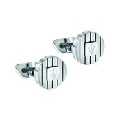 maserati jewels cufflinks steel engraved trident logo