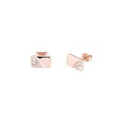crystal bar stud earring rose gold/crystal image