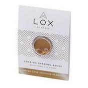 lox 2 pairs of gold tone secure earring backs (12-480max)