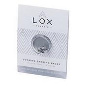 lox 2 pairs of silver tone secure earring backs (12-480max)