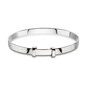 faith  plain love, hope &amp; faith christening bangle image
