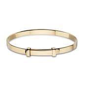 flores gold plated christening baby bangle image