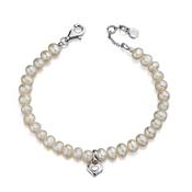 marni  freshwater pearl bracelet with heart charm