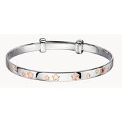 jessica  inlaid rose gold star christening bangle image