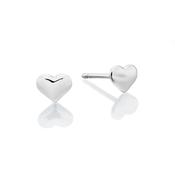 phoebe  plain small heart stud earrings