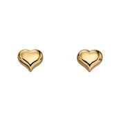 aria gold plated heart studs