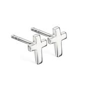 eden - plain silver cross earring