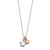 suki rose gold plated double star necklace