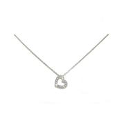 cachet crystal heart rhodium pendant image