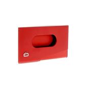ogon red aluminium business card holder