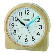 seiko quartz bedside alarm led light sweep second hand clock image